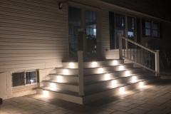 Night View of a Lit Stairway